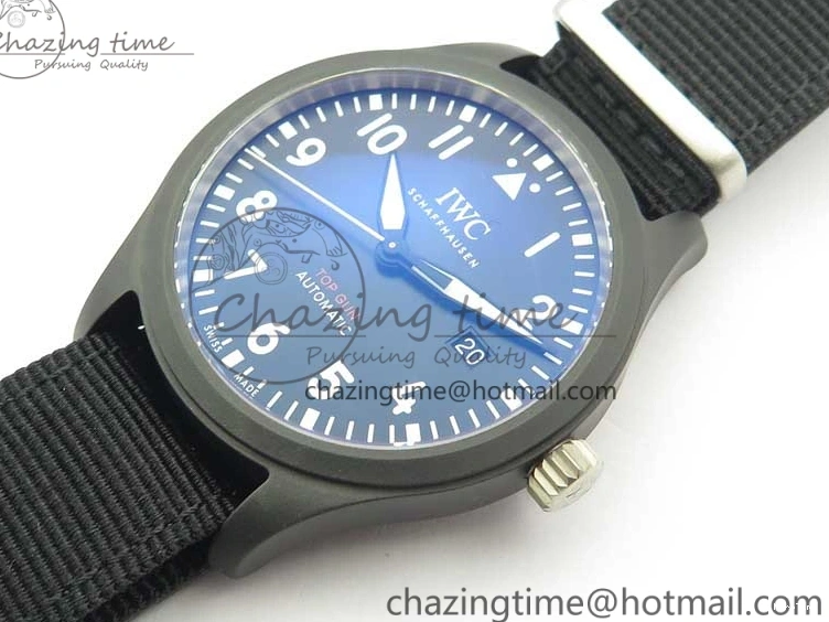 MIROTIME 0223 Pilot IW326901 Real Ceramic MK 1:1 Best Edition Black Dial On Nylon Strap MIYOTA FastDry 7126